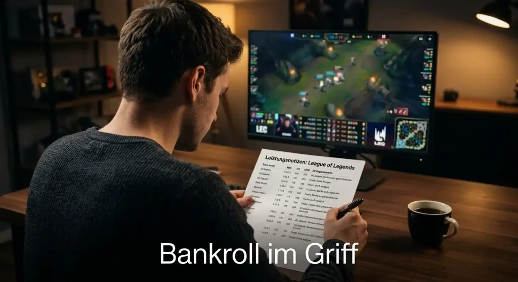 Durchdachtes Bankroll-Management bei Esport-Wetten mit geplanten Einsätzen und klaren Risikogrenzen