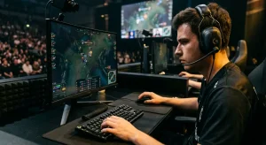 Frühe Spielphase bei League of Legends mit Fokus auf den ersten Kill der Partie