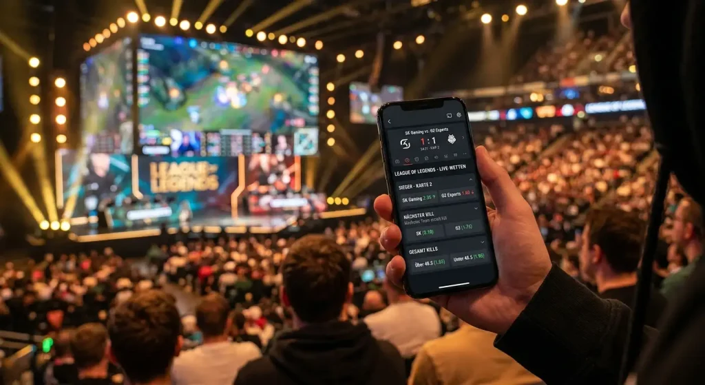 Live-Wettmarkt bei League of Legends mit sich in Echtzeit ändernden Quoten