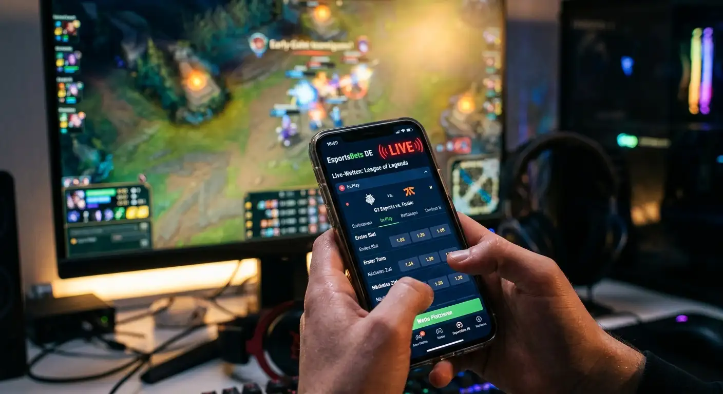 Mobiles Live-Wetten auf League of Legends in der schnellen Frühphase eines Matches
