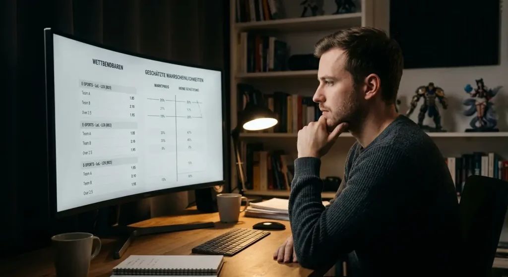 Value-Betting bei League of Legends mit Vergleich von Quote und tatsächlicher Wahrscheinlichkeit