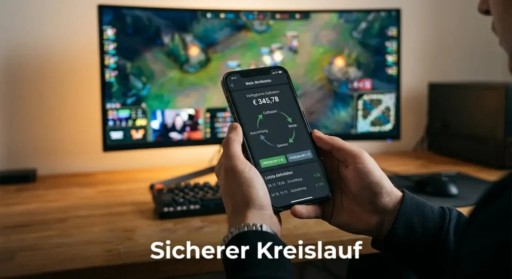 Geldkreislauf bei LoL-Wetten mit Echtgeld von Einzahlung bis sicherer Auszahlung