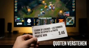 Erklärung von League-of-Legends-Wettquoten mit Dezimalquoten, impliziter Wahrscheinlichkeit und Buchmachermarge