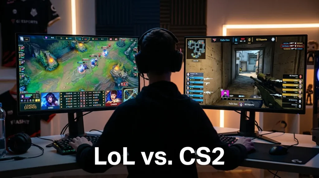 Vergleich von LoL-Wetten und CS2-Wetten mit ihren gegensätzlichen Spielstrukturen