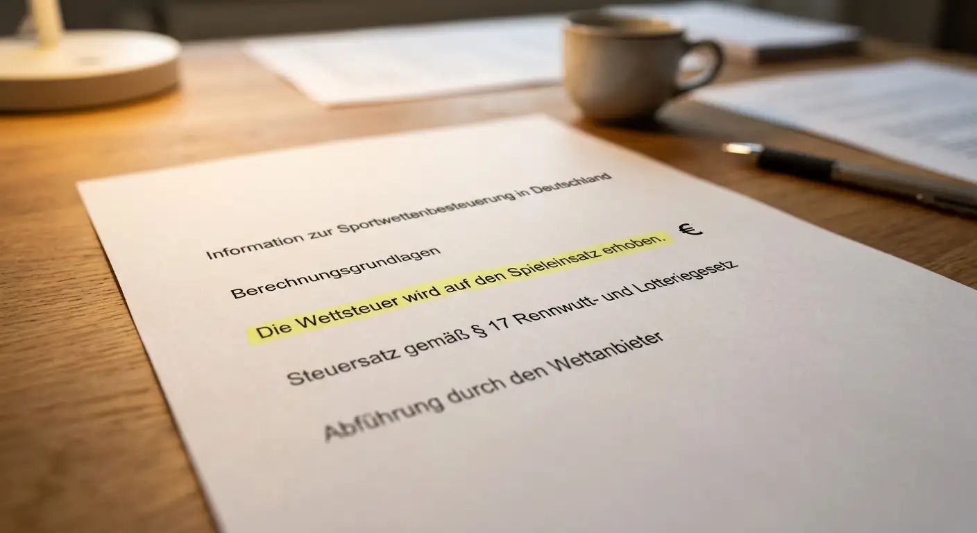 Deutsche Wettsteuer, die am Einsatz und nicht am Gewinn ansetzt