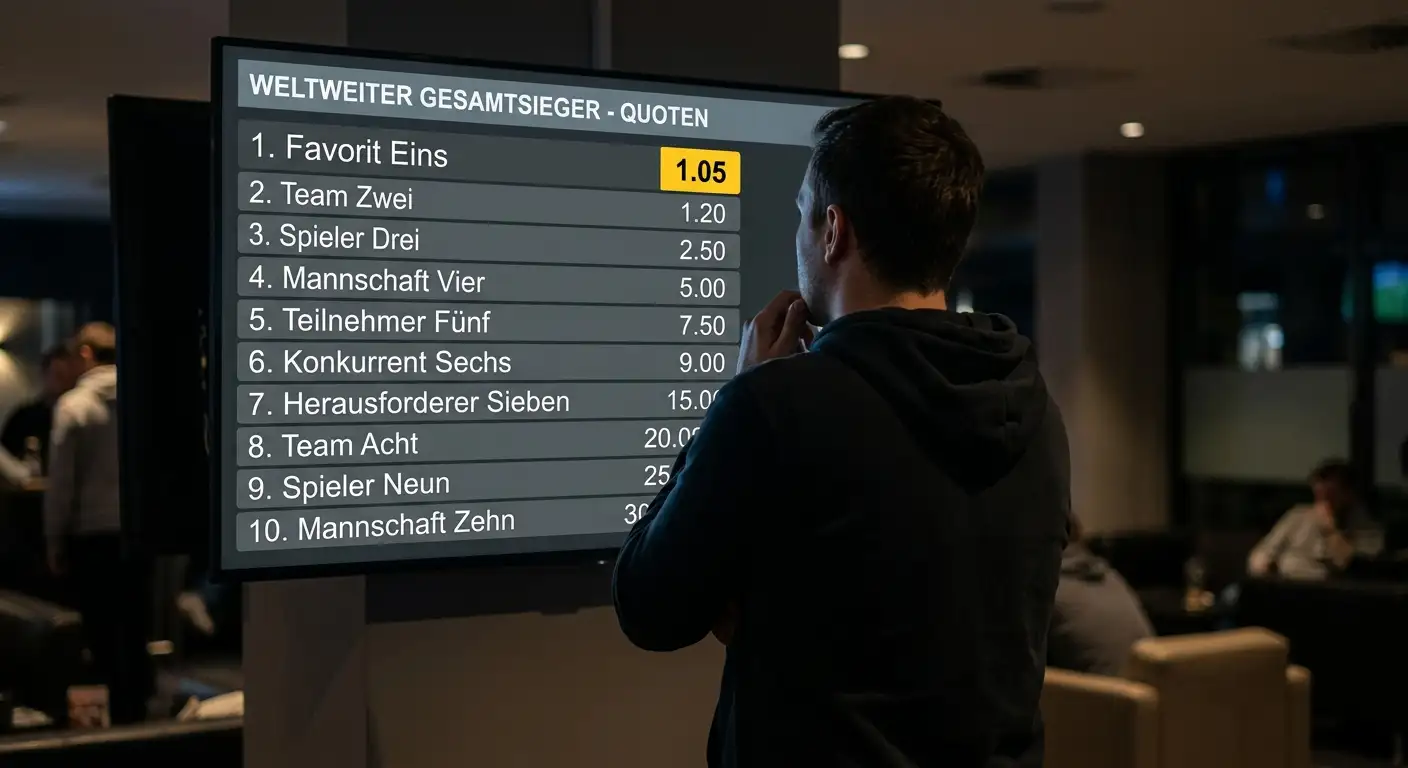 Niedrige Outright-Quoten der prominentesten Worlds-Favoriten am Display